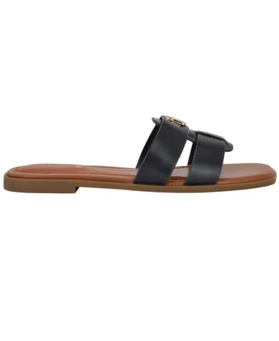 Tommy Hilfiger Women's Pixee Flat Slide Sandals In Dark Blue