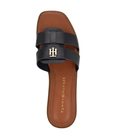 Tommy Hilfiger Women's Pixee Flat Slide Sandals In Dark Blue