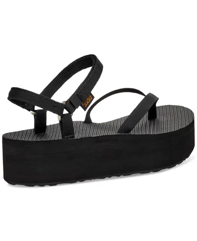 Teva Flatform Slim Sandals In Black