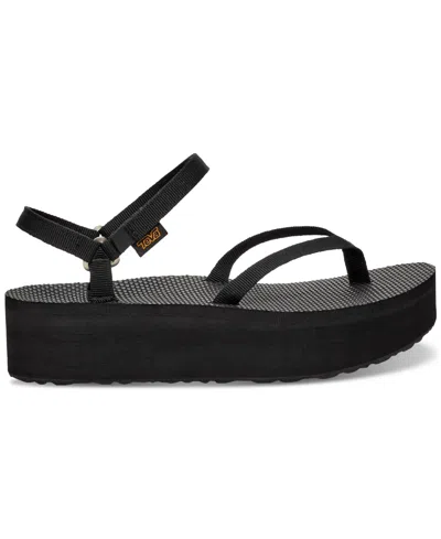 Teva Flatform Slim Sandals In Black