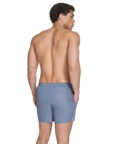 Calvin Klein Men's Floral Swimsuit In Dusty Blue