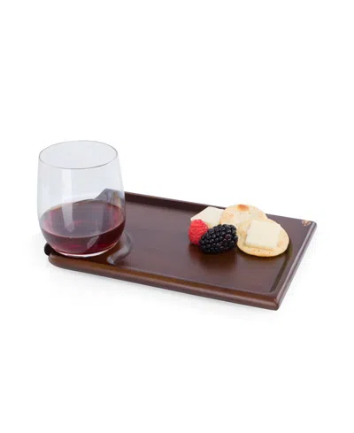 Toscana Rectangle Wine Appetizer Plates, Set Of 4 In Brown