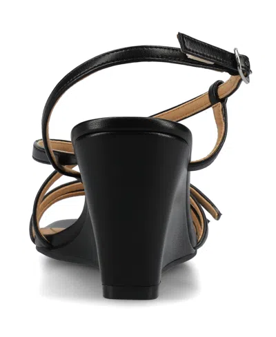 Journee Collection Womens Clinne Wedge Sandals In Black