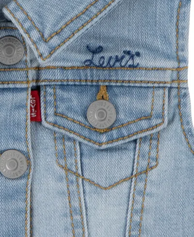 Levi's Baby Girls Tee, Vest And Flared Leggings, 3-piece Set In True Navy