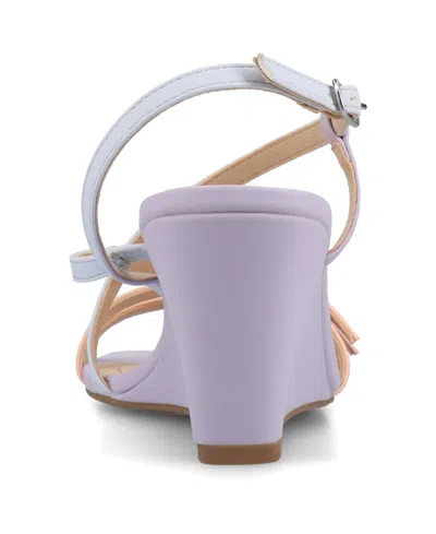 Journee Collection Journee Women's Clinne Wedge Sandals In Multi