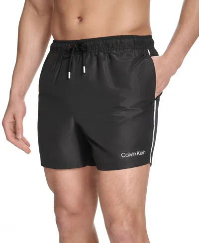 Calvin Klein Men's Logo Swim Shorts In Black