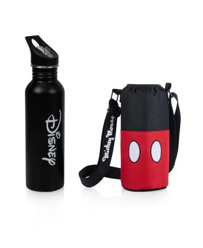 Oniva Disney Mickey Mouse Bottle Cooler Tote Set, 24 Oz. In Black With Red Pattern