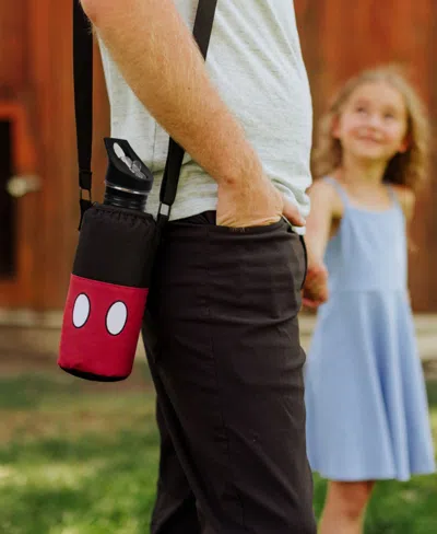 Oniva Disney Mickey Mouse Bottle Cooler Tote Set, 24 Oz. In Black With Red Pattern