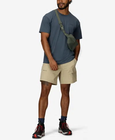 Marmot Men's Airexchange Ultraviolet Protection Factor 50 Short Sleeve Crew Shirt In Blue