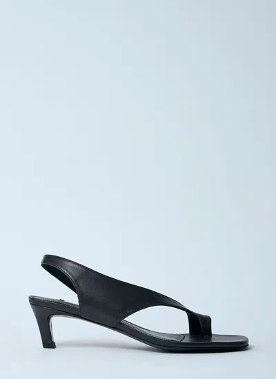 Totême Toteme Kitten Heel Slingback Sandal In Black
