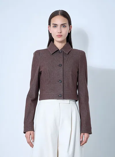 Max Mara "carp" Jacket Cotton In Brown