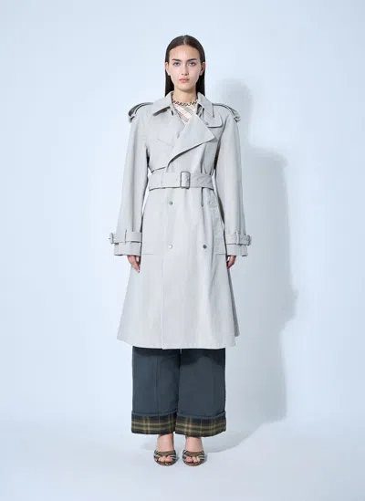 Burberry Women Trench Coat In Gray