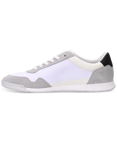 Hugo Boss Suede-panelled Sneakers In White