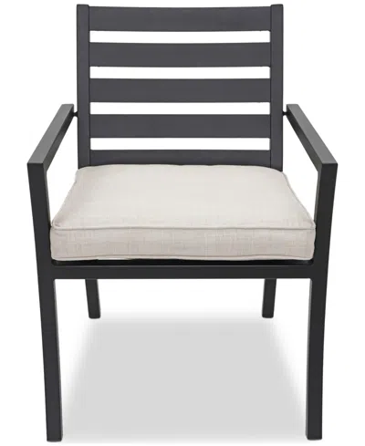 Agio Astaire Outdoor 9-pc Dining Set (64" Square Table + 8 Dining Chairs), Created For Macy's In Pearl White