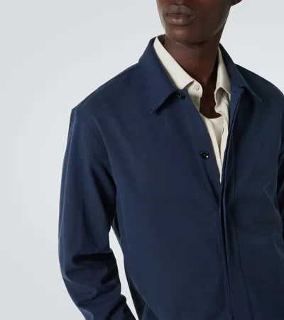 Brioni Silk Jacket In Blue