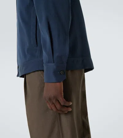 Brioni Silk Jacket In Blue