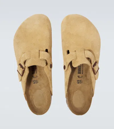 BOSTON绒面革木底鞋