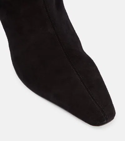 Staud Wally Suede Knee-high Boots In Black