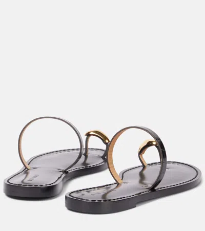 Amanu Kibera Embellished Leather Sandals In Black