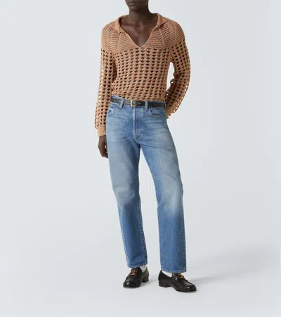 Valentino Garavani Multicolor Crochet Sweater In Nude