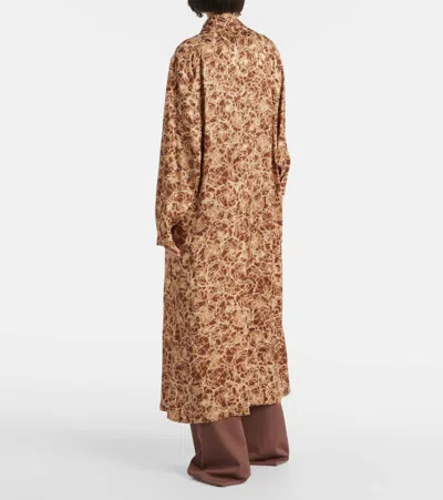 Dries Van Noten Leopard-print Coat In Brown