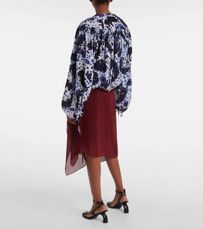 Dries Van Noten Printed Blouse In White