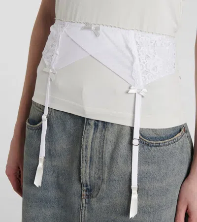 Balenciaga Chalk Stretch Cotton T-shirt In White