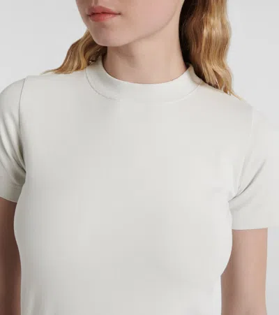 Balenciaga Chalk Stretch Cotton T-shirt In White