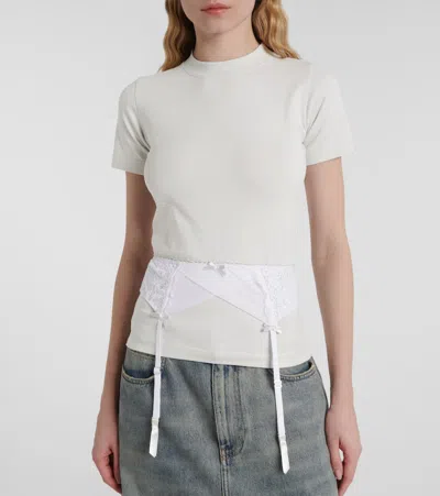 Balenciaga Chalk Stretch Cotton T-shirt In White