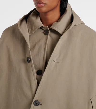 Balenciaga Raincoats With Belted Waist And Detachable Strap In Beige