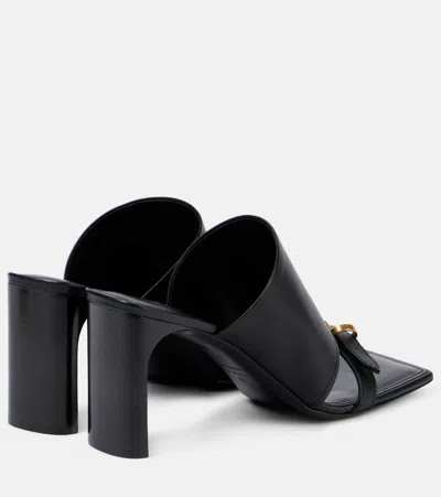 Balenciaga Bel Air Leather Sandals In Black