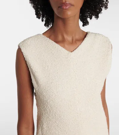 Khaite Mellie Open-back Sleeveless A-line Maxi Dress In Natural