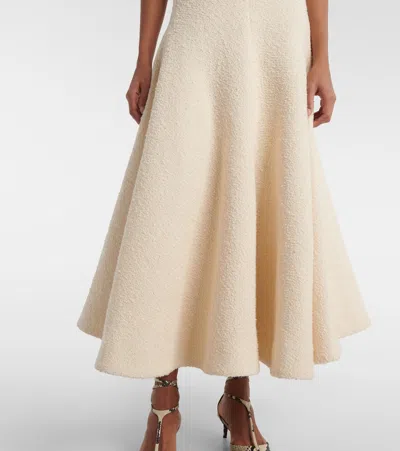 Khaite Mellie Open-back Sleeveless A-line Maxi Dress In Natural