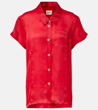 Khaite Keefe Silk Shirt In Red