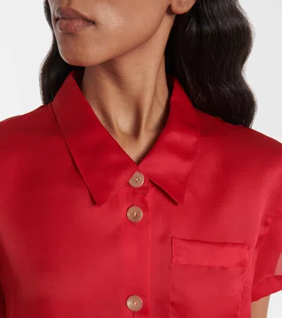 Khaite Keefe Silk Shirt In Red
