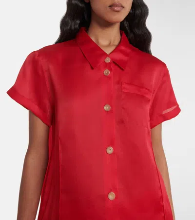 Khaite Keefe Silk Shirt In Red