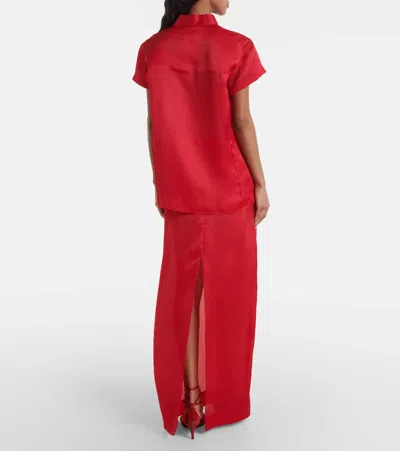 Khaite Keefe Silk Shirt In Red