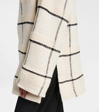 格纹棉质与亚麻混纺帆布罩裙