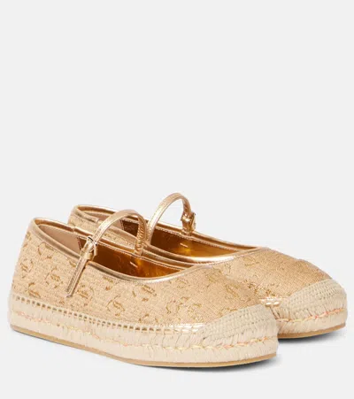 Jimmy Choo 20 Metallic Leather-trimmed Logo-embroidered Straw Platform Espadrilles In Gold