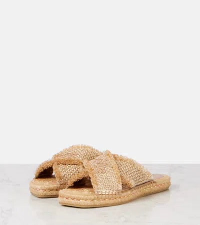 Jimmy Choo Aciel Woven Flat Sandals In Multicolor
