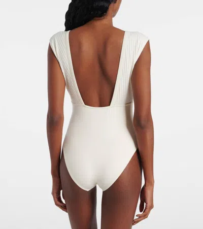 Eres Deep-v Glamorous Swimsuit In White