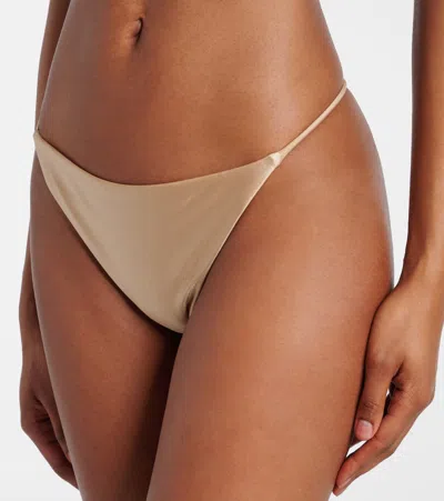 Jade Swim Bare Minimum Bikini Bottom In Beige