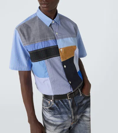Junya Watanabe Patchwork Cotton Shirt In Multicoloured