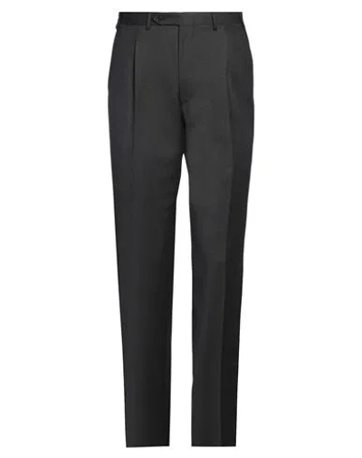 Canali Black Elegant Pants In Grey