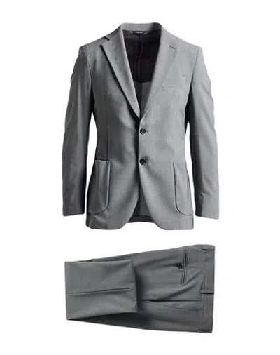 Tombolini Man Suit Light Grey Size 44 Virgin Wool, Elastane In Grey