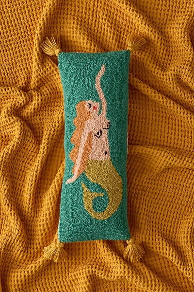 Jungalow By Justina Blakeney Mira Hook Throw Pillow At Urban Outfitters In Green