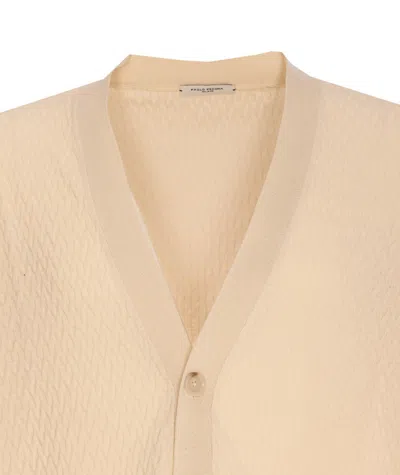 Paolo Pecora Cardigan With Buttons Closure In White