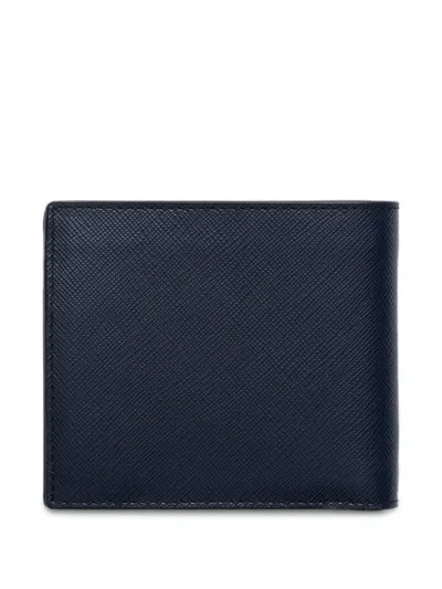 Prada Saffiano Leather Wallet In Blau