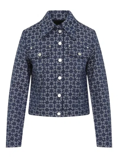 Givenchy Logomania Denim Jacket In Blue