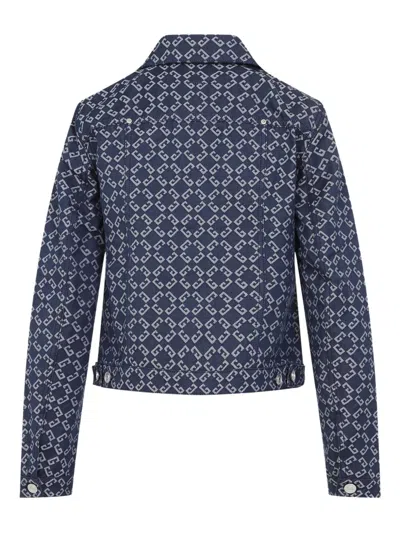 Givenchy Logomania Denim Jacket In Blue